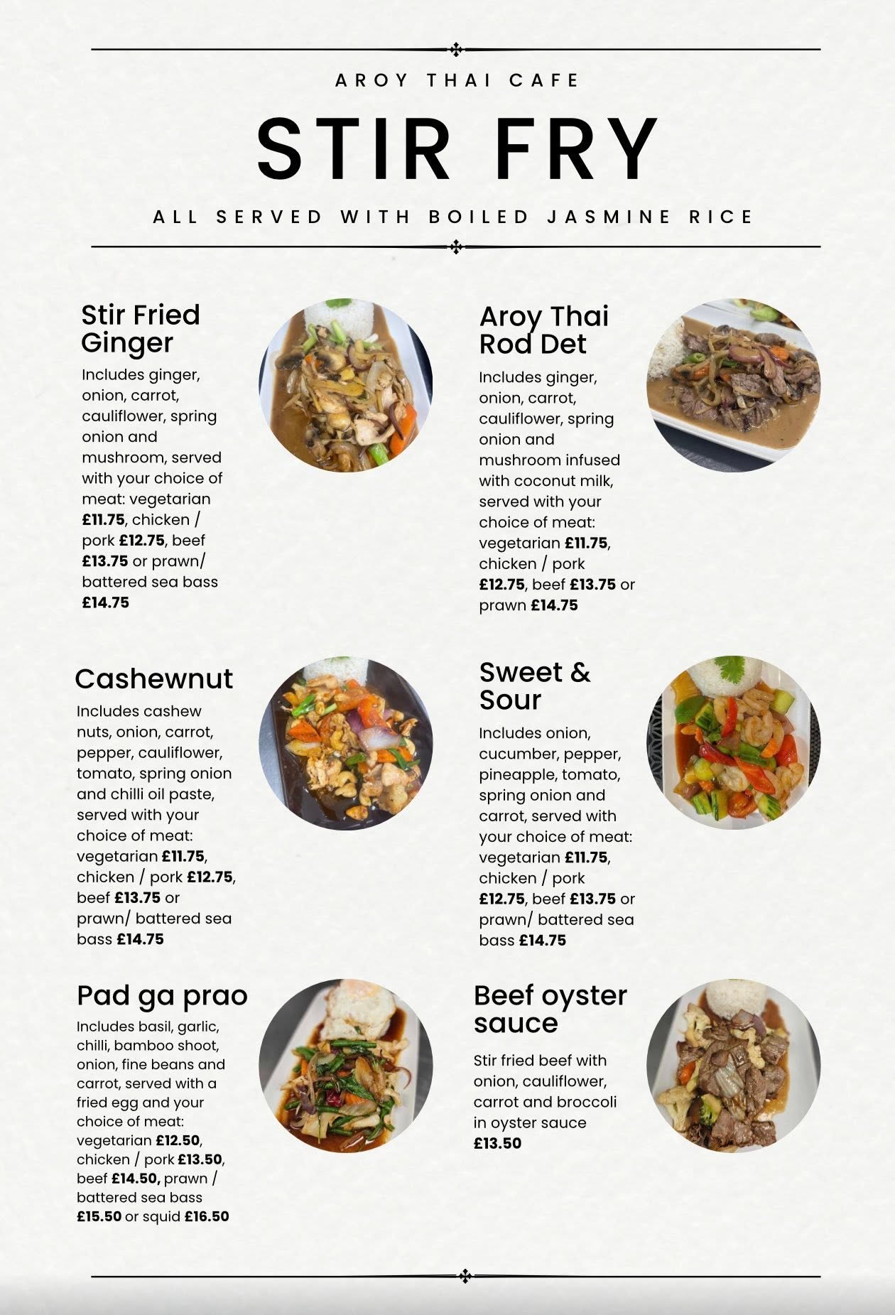 More Aroy Thai stir-fry dishes